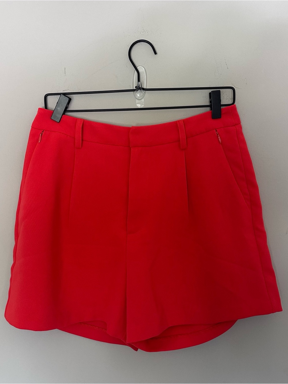Good American Orange High-Waist Tailored Shorts